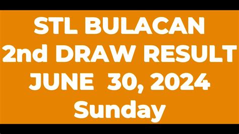STL Bulacan Results June 1 to 30, 2024.